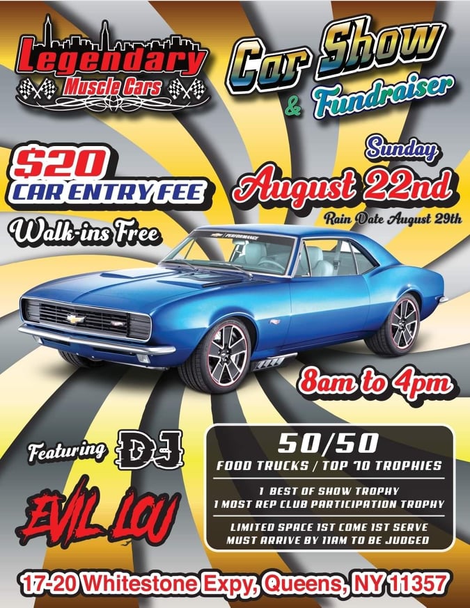 legendary muscle car show flyer